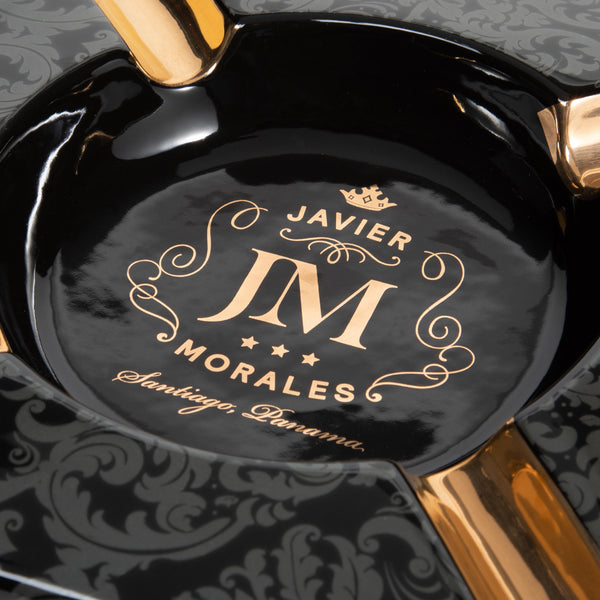 Large Ceramic Cigar Ashtray for Patio & Indoor Outdoor Use | Holds 4 Cigars Rest | Javier Morales Collection