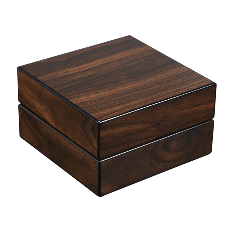 High Gloss Walnut Wood Foldable Ashtray Set